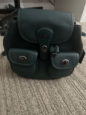 Coach Hadley Backpack in Dark Green with Gunmetal